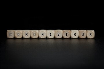 Coronavirus - Covid-19 word cloud - Illustration with words related to the corona virus