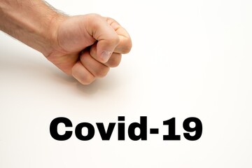 Covid-19 - Covid-19 word cloud - Illustration with words related to the corona virus