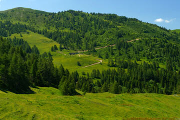 Obraz premium Mountain landscape along the road to Crocedomini pass