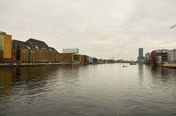 Naklejka premium Germany. Berlin. Cityscape of Berlin. Houses and streets. February 17, 2018