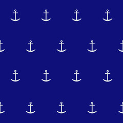 Pattern with anchors on a dark blue background