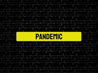 Pandemic - Covid-19 word cloud - Illustration with words related to the corona virus