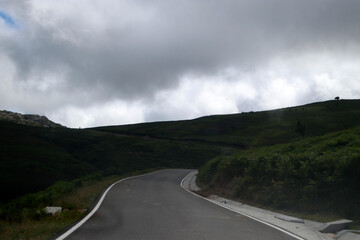 Road in a mountainous area 