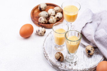Glass of sweet egg liquor