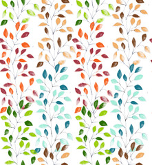 Spring summer leaf seamless pattern