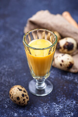 Glass of sweet egg liquor