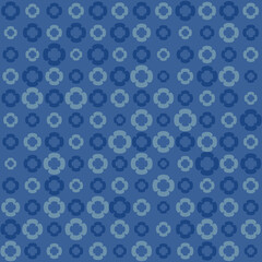 Seamless Floral Pattern with Small and Large Flowers. Design Element for Backdrops, Web Banners or Wallpaper in Blue Colors