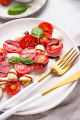 Caprese salad with tomatoes and mozzarella