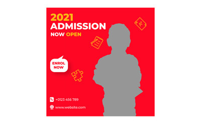 School Admission Social Media Post Template