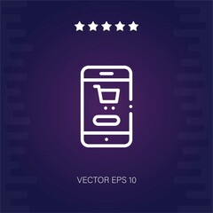 online shopping vector icon modern illustration