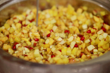 Indian Style Mixed Fruit and Vegetable Salad . Healthy Food Recipe .