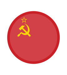 Soviet Union flag, official colors and proportion correctly. Soviet Union flag. Vector illustration. EPS10. Soviet Union flag vector icon, simple, flat design for web or mobile app.