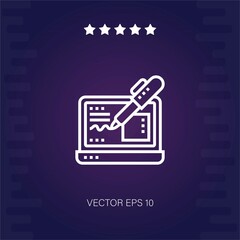 electronic signature vector icon modern illustration
