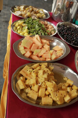Indian Style Mixed Fruit and Vegetable Salad . Healthy Food Recipe .