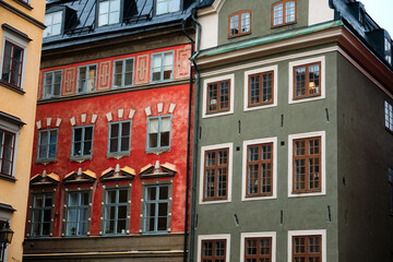 Sweden. Stockholm. Houses and streets of Stockholm. Autumn cityscape. September 17, 2018