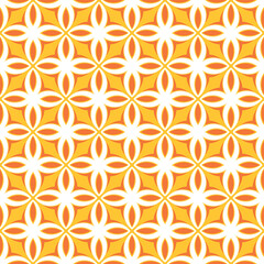 Naklejka na ściany i meble Background pattern. Modern wallpaper texture. Seamless geometric pattern. Yellow, orange and white colors. Perfect for fabrics, covers, patterns, posters, interior design or wallpaper. Vector image