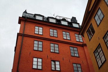 Sweden. Stockholm. Houses and streets of Stockholm. Autumn cityscape. September 17, 2018