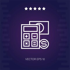 calculator vector icon modern illustration