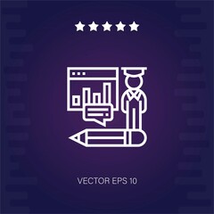 learning vector icon modern illustration