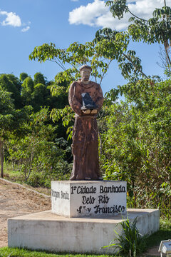 Sculpture at Vargem Bonita - The first city bathed by Sao Francisco River - Minas Gerais - Brazil