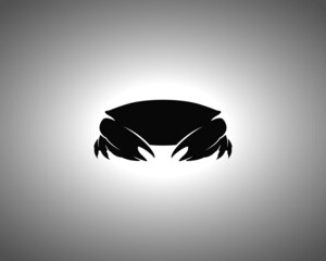 Crab Silhouette on White Background. Isolated Vector Animal Template for Logo Company, Icon, Symbol etc