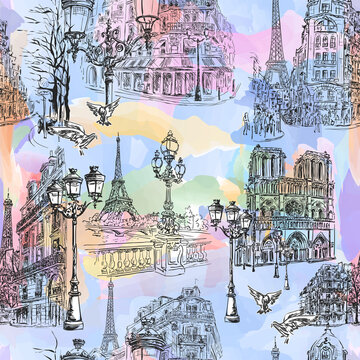 Paris Watercolor Wallpaper