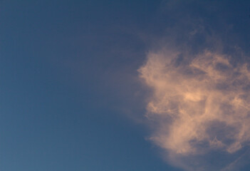 blue sky with wispy clouds