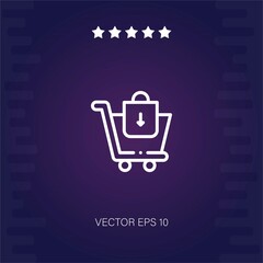 shopping cart vector icon modern illustration