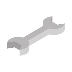 isometric construction repair wrench work tool and equipment flat style icon design