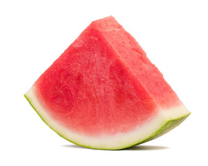 Watermelon isolated. Slices of watermelon fruit isolated on white background. Seedless watermelon 