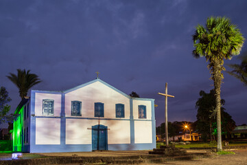 Fototapeta na wymiar Church of Chapada dos Guiimaraes - built at 1779 - Mato Grosso - Brazil