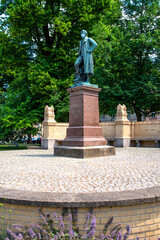Fototapeta premium Neuruppin, Germany - Schinkel monument from 1883 on the church square (Kirchplatz)