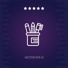 pencil case vector icon modern illustration