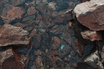 Rocks underwater