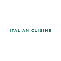 ''Italian cuisine'' sign vector for restaurant graphic design