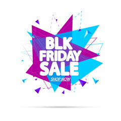 Fototapeta premium Black Friday Sale, banner design template, discount tag, final season offer, vector illustration