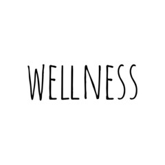 ''Wellness'' concept sign for graphic design