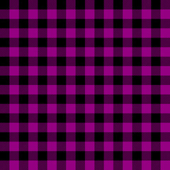 Tartan plaid. Scottish pattern in black and purple cage. Scottish cage. Traditional Scottish checkered background. Seamless fabric texture. Vector illustration