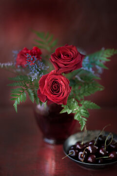 Red roses bouquet 