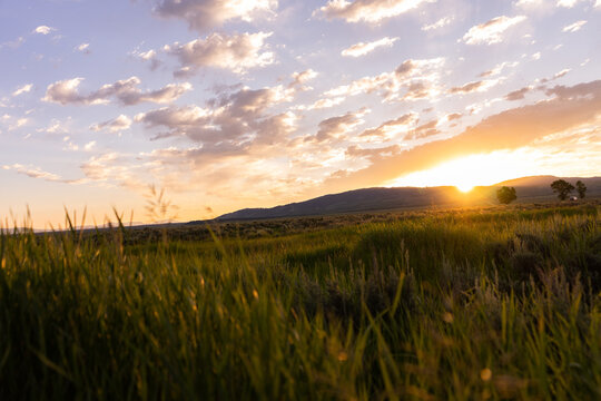 sunrise in Glacier, Montana