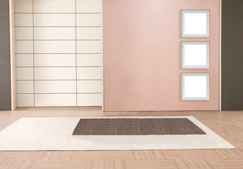 Obraz premium large empty living room and workspace, interior design for home hotel office