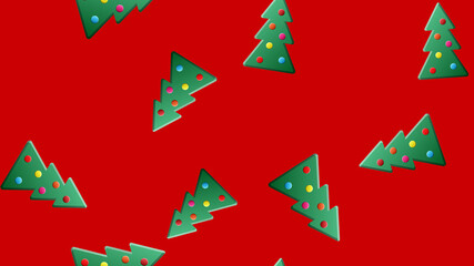 Winter seamless pattern with christmas trees, spruce woods on white background. Surface design for textile, fabric, wallpaper, wrapping, giftwrap, paper, scrapbook and packaging