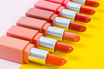 Fashion of Colorful Lipsticks set.