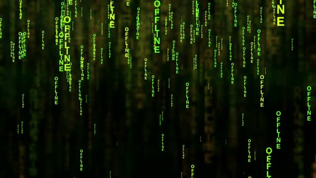 Offline text matrix style concept
