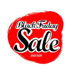 Black Friday Sale, banner design template, discount tag, grunge brush, end season offer, vector illustration