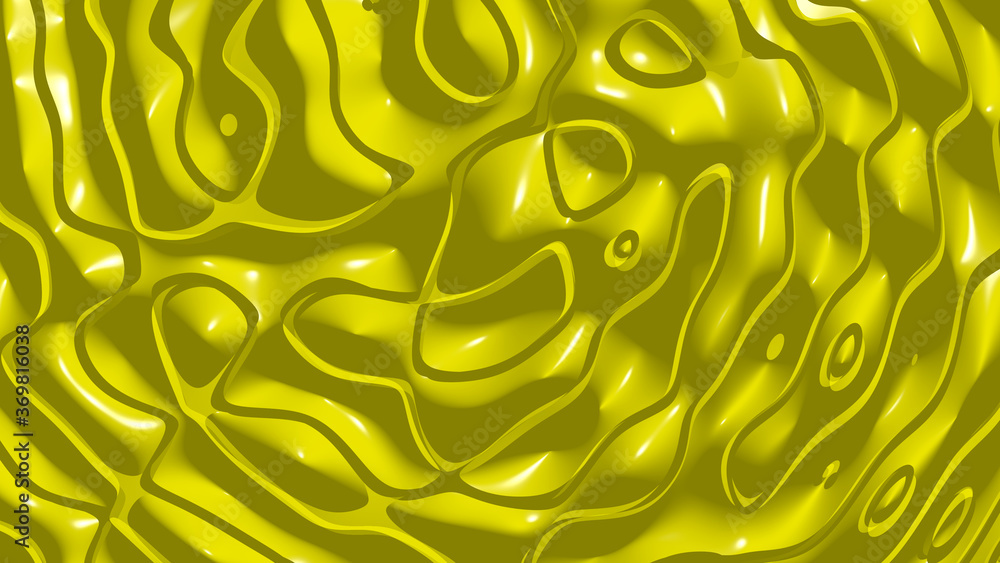 Poster simple light yellow (process) monochromic 3d abstract background image made of plain crackle pattern