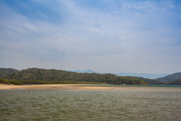 View of the coast of mountains and sea of ​​Paraty - Rio de Janeiro - Brazil