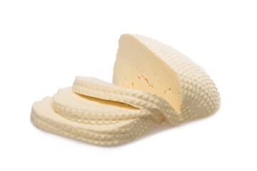 Typical Sicilian Salt ricotta, Isolated on White