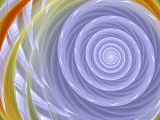 Abstract fractal spiral background, computer-generated illustration.