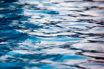 reflection of the sky in the wind on the water. abstraction in nature